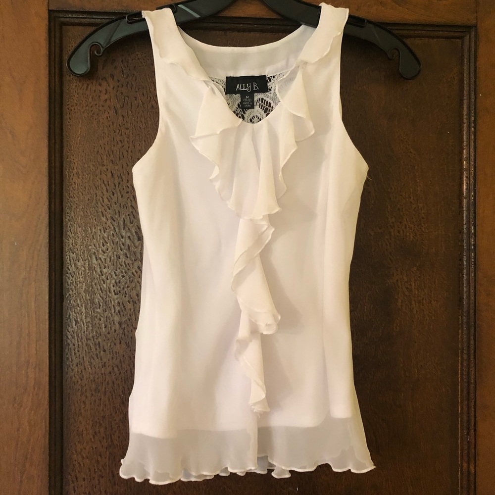 Girls Ally B white top